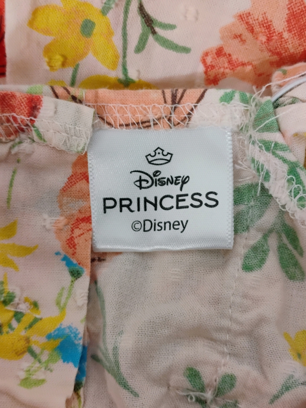 Disney Princess 3T Summer Floral Sundress Dress Ruffles Cotton Tiana Belle L - Picture 4 of 5